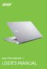 Acer Chromebook 15 USER S MANUAL