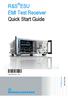 R&S ESU EMI Test Receiver Quick Start Guide