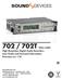 702 / 702T (time code) High Resolution Digital Audio Recorders User Guide and Technical Information firmware rev. 1.74