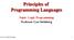Principles of Programming Languages Topic: Logic Programming Professor Lou Steinberg