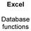 Excel. Database functions