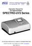 Operation Manual for UV Spectrometer SPECTRO-UV3 Series