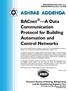 ASHRAE ADDENDA BACnet A Data Communication Protocol for Building Automation and Control Networks