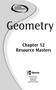 Geometry. Chapter 12 Resource Masters