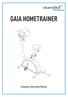 GAIA HOMETRAINER. Computer Instruction Manual