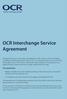 OCR Interchange Service Agreement