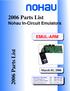 2006 Parts List Nohau In-Circuit Emulators Parts List
