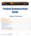 Product Demonstration Guide