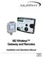 M2 Wireless Gateway and Remotes. Installation and Operations Manual Section 50