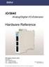 Hardware Reference IO/5640. Analog/Digital I/O-Extension