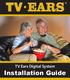 TV Ears Digital System Installation Guide