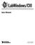 User Manual. LabWindows/CVI User Manual. December 1999 Edition Part Number E-01