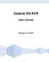 Coaxial HD XVR. User manual. Version