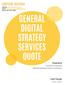 GENERAL DIGITAL STRATEGY SERVICES QUOTE