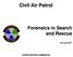 Civil Air Patrol. Forensics in Search and Rescue. 03 June 2017 CITIZENS SERVING COMMUNITIES