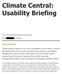 Climate(Central:( Usability(Briefing(