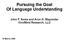 Pursuing the Goal Of Language Understanding. John F. Sowa and Arun K. Majumdar VivoMind Research, LLC