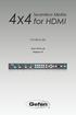 4x4. for HDMI. Seamless Matrix. Audio EXT-HD-SL-444. User Manual. Release A9