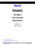 RA8863. Dot Matrix LCD Controller Specification. Version 2.0 June 11, RAiO Technology Inc. Copyright RAiO Technology Inc.