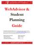 WebAdvisor & Student Planning Guide