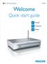 Wireless Multimedia Adapter. Welcome. Quick start guide. 1 Install 2 Connect 3 Enjoy