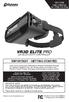 VR3D ELITE PRO IMPORTANT - GETTING STARTED. with BLUETOOTH CONTROLLER ODY User s Manual. for VR3D Pro Elite