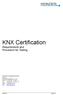 KNX Certification Requirements and Procedure for Testing