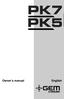 Owner s manual English PK7/PK5