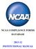 NCAA COMPLIANCE FORMS DATABASE INSTITUTIONAL MANUAL