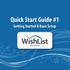 Quick Start Guide #1 Getting Started & Basic Setup WishList Products
