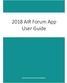 2018 AIR Forum App User Guide
