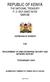 REPUBLIC OF KENYA THE NATIONAL TREASURY P. O. BOX NAIROBI