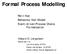 Formal Process Modelling