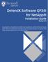 DefendX Software QFS for NetApp Installation Guide