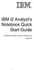 IBM i2 Analyst s Notebook Quick Start Guide