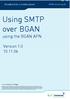 Using SMTP over BGAN. using the BGAN APN. Version BGAN solutions guide.  1/14 Using SMTP over BGAN
