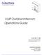VoIP Outdoor Intercom Operations Guide