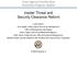 Insider Threat and Security Clearance Reform