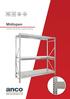 FRAMES UDL UP TO LEVELS UDL UP TO WIDTH UP TO HEIGHT UP TO. Midispan. Industrial Galvanised Longspan Racking.