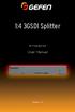 1:4 3GSDI Splitter. User Manual EXT-3GSDI-144. Release A5
