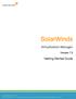 SolarWinds. Virtualization Manager. Getting Started Guide. Version 7.0