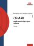 Installation and Operation Manual FOM-40. High-Speed Fiber Optic Modem. Version 2