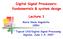 Digital Signal Processors: fundamentals & system design. Lecture 1. Maria Elena Angoletta CERN