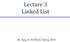 Lecture 3 Linked List