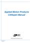 Applied Motion Products CANopen Manual
