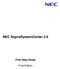 NEC SigmaSystemCenter 3.6 First Step Guide
