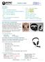 PRODUCT SHEET. 40HP Monaural Headphones OUT01E Foam Ear Inserts: LED