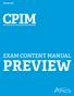 Version 5.0 EXAM CONTENT MANUAL PREVIEW