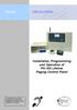 LifeLine Series. Installation, Programming and Operation of PX-100 Lifeline Paging Control Panel