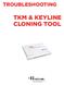 TROUBLESHOOTING TKM & KEYLINE CLONING TOOL